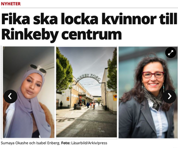 Fika ska locka kvinnor till Rinkeby Centrum
